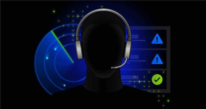 Varonis agent with a headset