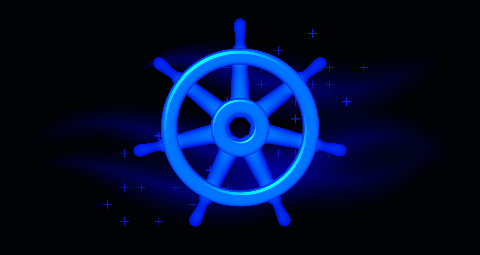 Image of a ship helm, illustration